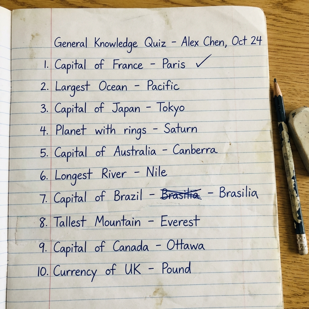 General Knowledge - General - Page 1